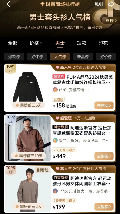 雙11銷售額同比增長70%抖音電商成運(yùn)動(dòng)戶外服飾新陣地(圖4)